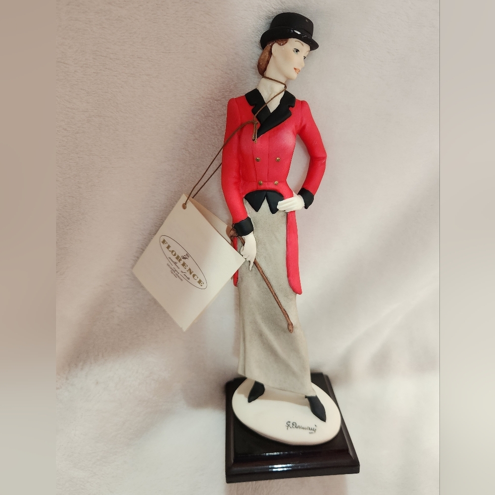 Giuseppe Armani Lady Rider 1987 Porcelain Figurine, Original Box & w/Tag